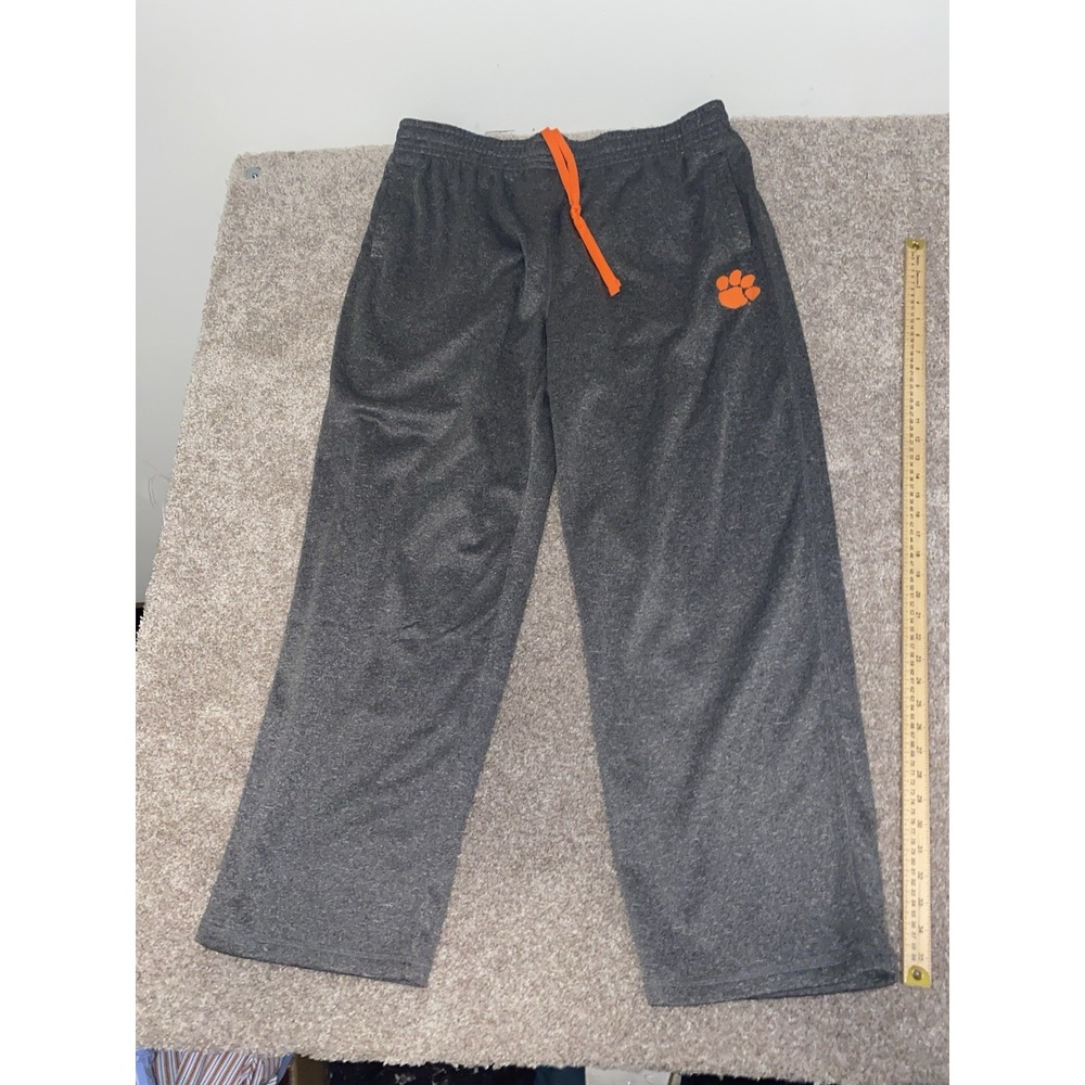 Clemson Tigers Sweatpants Mens XXL Logo Leisure‎ Active Relaxed Gray NCAA Fleece